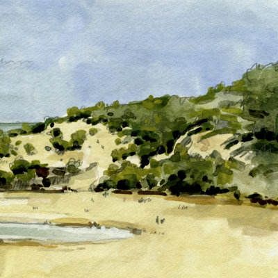 Coastal Sketch VI 1 Piece Wrapped Canvas Painting