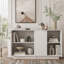 Buffet moderne avec rangement, grand buffet cannelé avec tablettes réglables Modern-130839889