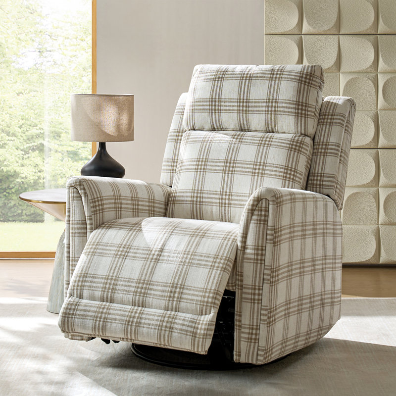 Fauteuil inclinable électrique pivotant et berçant 32 po Thorndike, Tanné