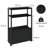 Narrow Side Table, Slim End Table with Fabric Basket, Skinny Table for Small Spaces-848298935-848298934