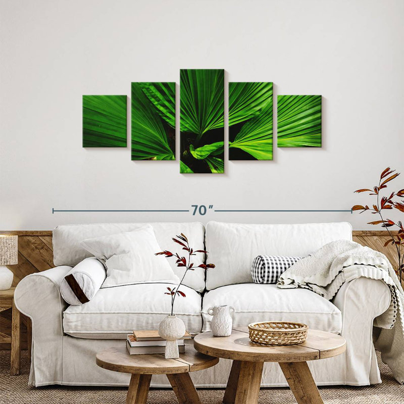 Feuilles de palmier Fan Like, H 24 po x l 55 po