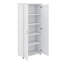 Armoire de rangement surélevée pour salle de bain avec plancher autoportant à 2 portes avec tablettes réglables intérieures