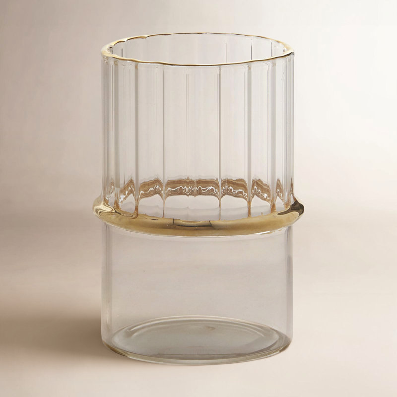 Porte-votive en verre, H 4 po x l 2,75 po x P 2,75 po