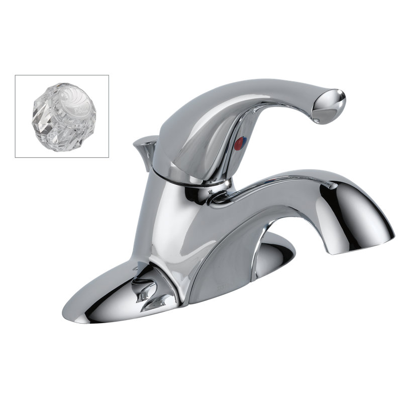 Robinet de salle de bain central classique avec ensemble de bonde et technologie d'étanchéité DIAMOND ™