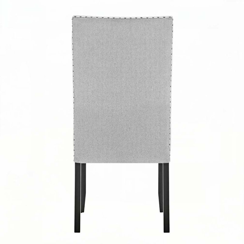 2pc Light Gray Finish Side Chair