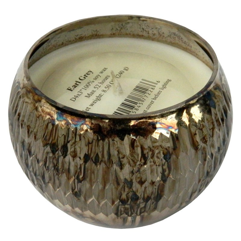 Bougie parfumée Earl Grey, H 3 po x l 4 po x P 4 po