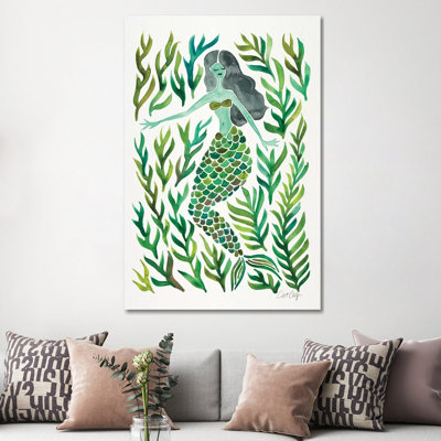 Kelp Forest Mermaid by Cat Coquillette - Wrapped Canvas Painting