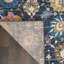 Tapis bleu marine tissé à la machine