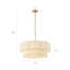 23.2" 6-Light Scalloped Rope Drum Chandelier-943203484-943203482