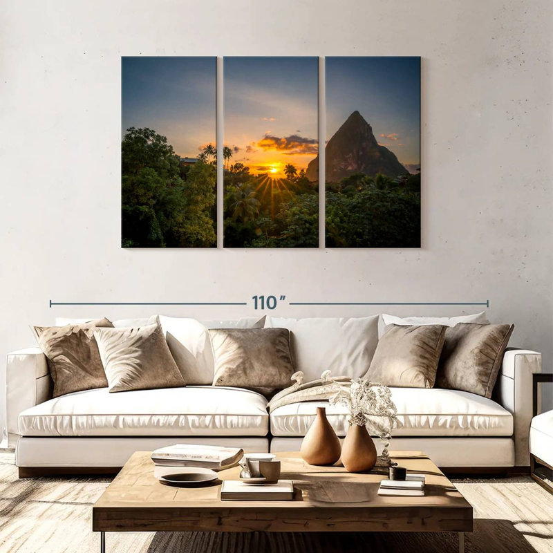 Rorry Pitons At Sunrise, 48" H x 74" W