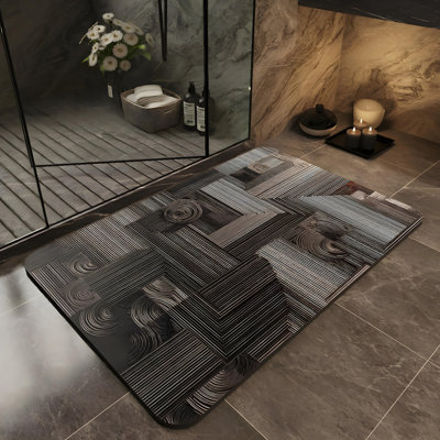 Soft Bathroom Absorbent Mat - Quick Dry Anti-Slip Rug For Bathroom, Toilet, And Entrance