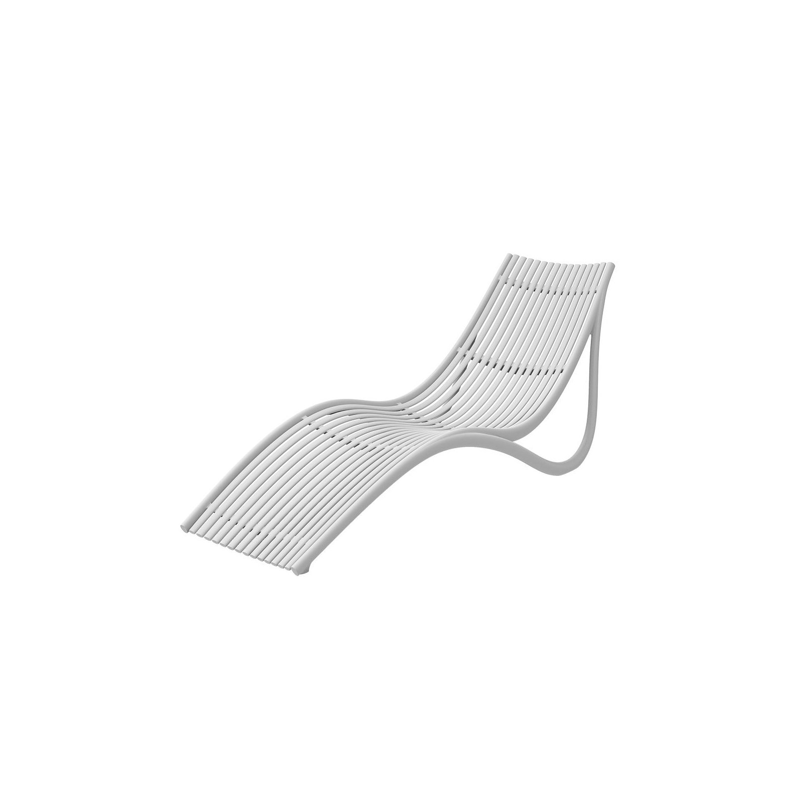 Ibiza Plastic Outdoor Chaise Lounge, White