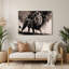 «Big Cats Barbary Lion», art mural en métal noir-996223843