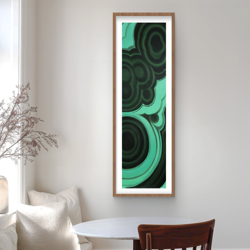 Malachite, reproduction de pierre encadrée rétro