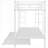 Three Sleeping Space Bunk Bed For Small Shared Bedrooms Soft White Metal With Additional Pullout Trundle