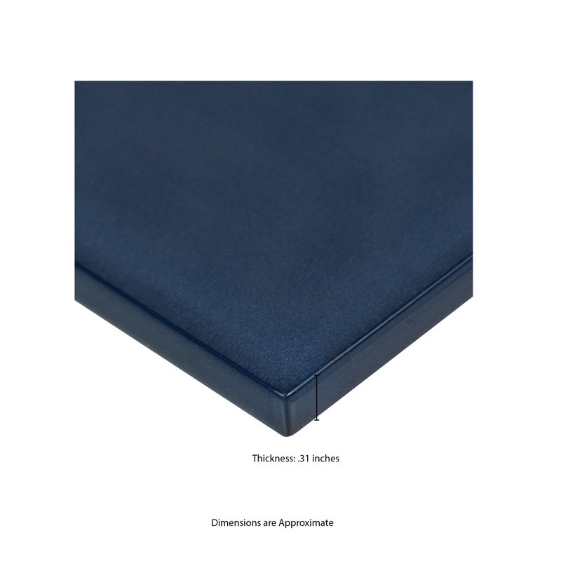 Rivella Subway 4 in. x 12 in. Glossy Glass Wall Tile, Astra Bleu