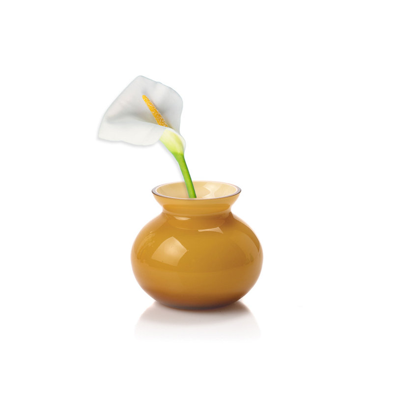 Alaina Glass Table Vase, Amber