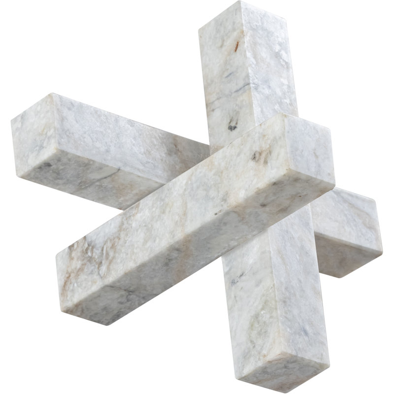 Objet de décoration en marbre Stix, Brun