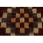 Tapis rouge / brun en laine noué à la main de conception unique 6 pi 4 po x 9 pi 11 po New Age