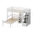 Kids Twin Loft Bed with Drawers-676471904