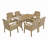 Solid Wood Top Four Leg Dining Set