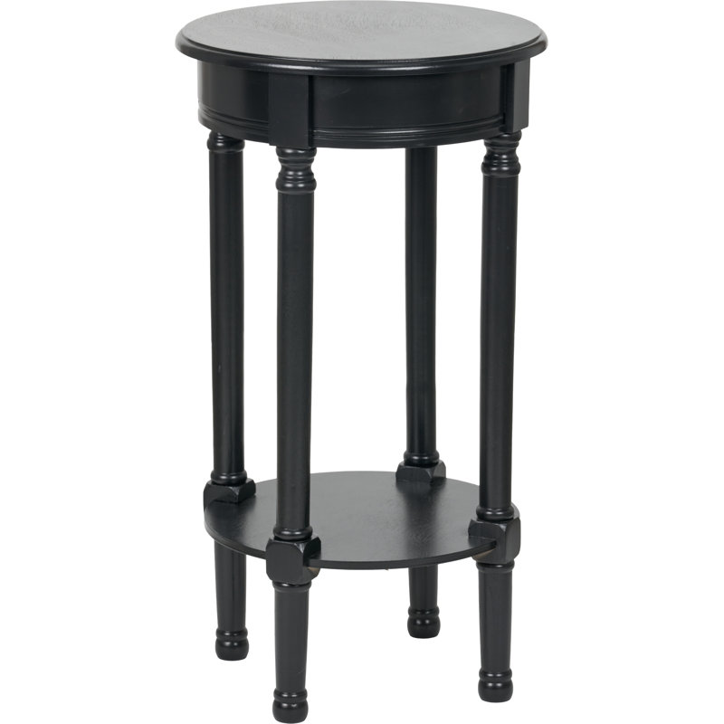 Abree Solid Wood End Table, Black