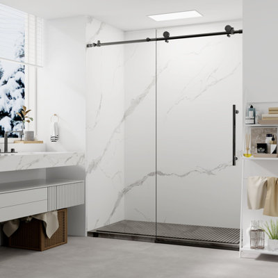 Carrara White Polished Shower Wall System (5-Piece)