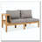4 Pieces Outdoor Acacia Wood Sofa Set,-2103963066