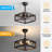 18Inch Caged Ceiling Fan With Lights Remote Control For App