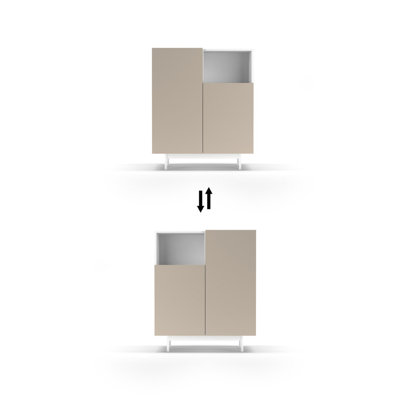 Eliscar Rectangle Accent Chest, White/Taupe/White