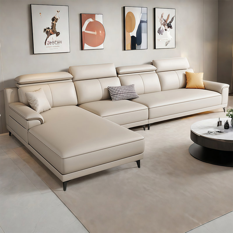 Canapé italien luxueux et simple, H 39 po x l 118,11 po x P 70,86 po