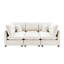 Canapé d'angle modulaire beige de 238 cm (93,7 po) avec rangement et housses de coussins confortables, idéal pour recevoir en appartement. Canapé moderne en forme de U, mobile et intégré, avec deux places assises. Couleur beige. Parfait pour regarder la télévision.