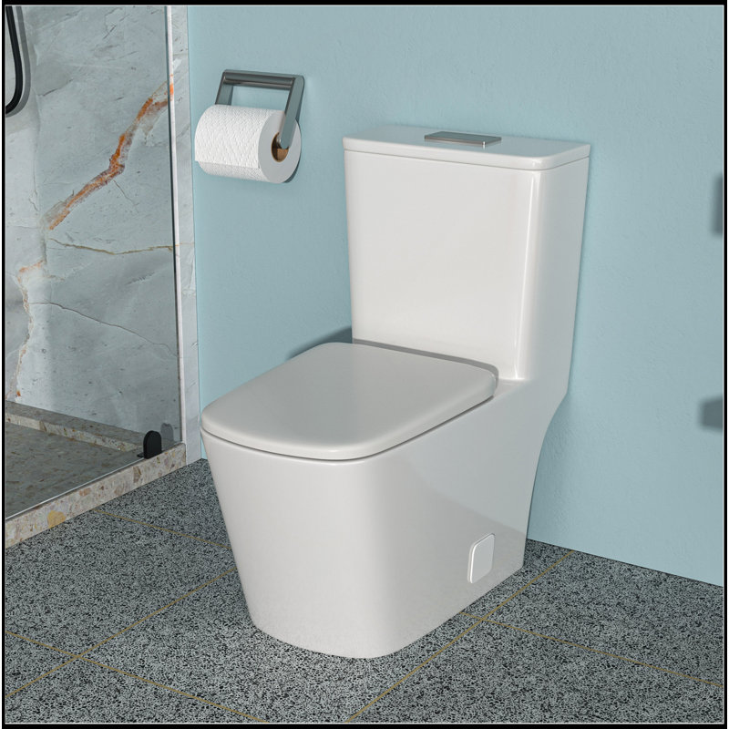 Modern Ceramic One Piece Toilet,Dual Flush With Soft Clsoing Seat
