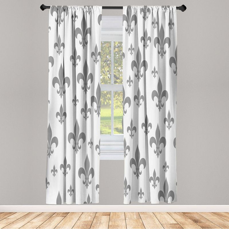 Paire de rideaux gris 28 "Ambesonne, L 28 po x L 63 po