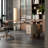 Brown Unique Pea Shape Modern Desk-109050184