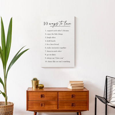 «Ten Ways To Love», reproduction sur toile