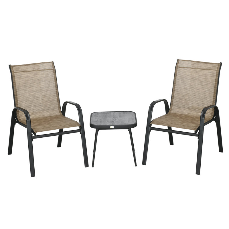 Kyante 2 - Person Patio Dining Set with Square Table, Brown
