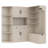 Multifunctional Left-Right Combination Hall Cabinet (Can Be Used Separately) With Storage And 4 Hooks, Storage Cabinet/ Hall Tree 2 In 1 For Living Room, Kitchen And Hallway-1492761192