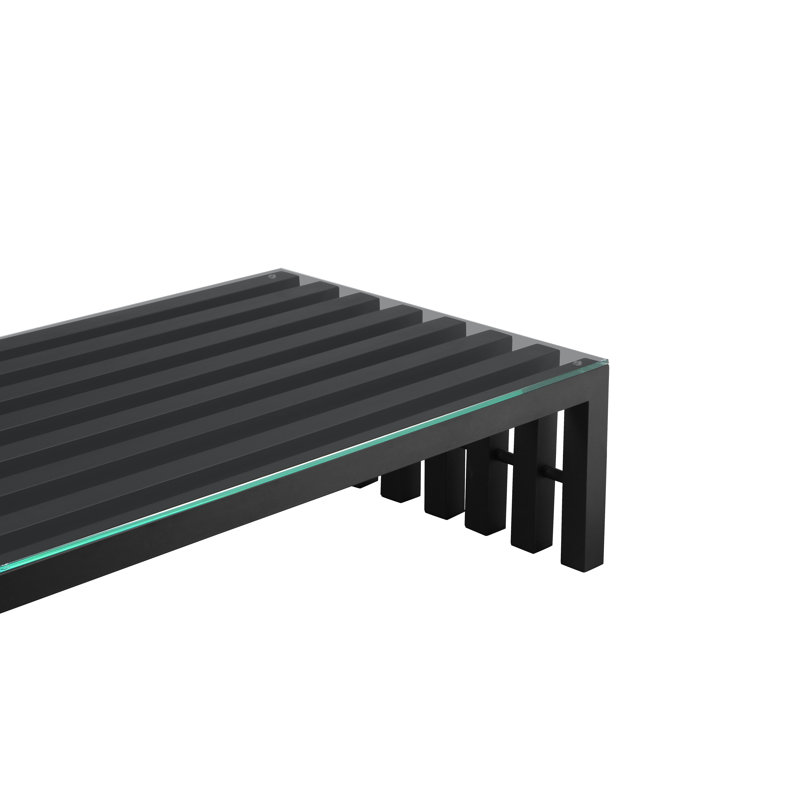 Lexter Coffee Table, 14" H x 55" L x 29.5" W, Black