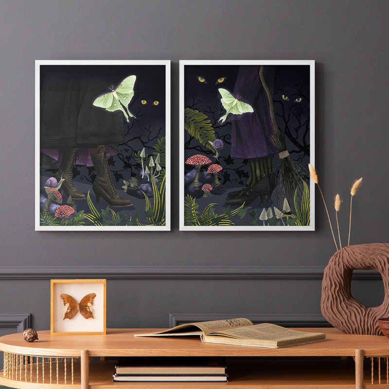 Reproduction encadrée Hallow Forest I-Premium - prête à être accrochée - aucun clou requis - aucun clou requis