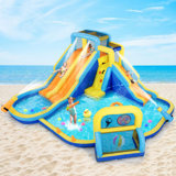 Joyldias Extra Large 3 Slides Inflatable Bounce House With Water Balloon, 680w Air Blower 3 Slides Bouncer Castle Playhouse With 2 Splash Pool