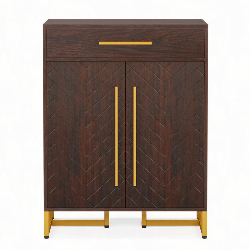 Armoire de rangement pour chaussures 29,52 "à 6 niveaux avec portes