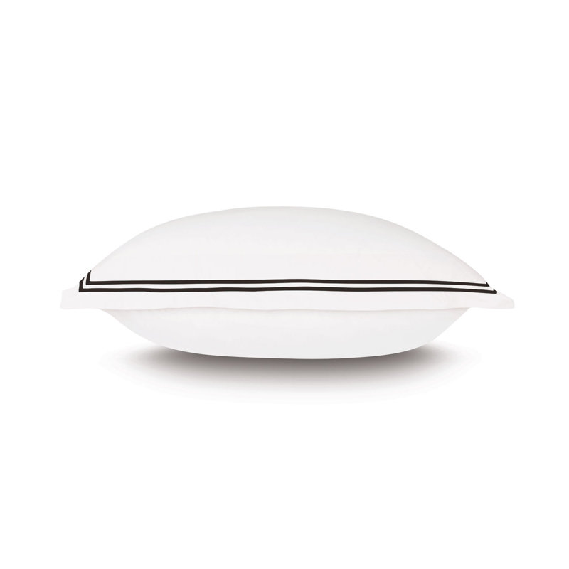 Taie décorative Enzo, Standard, Blanc / noir
