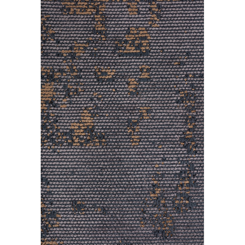 Rapture Gray Brown Damask Luxury Area Rug, Rectangle 7'10" x 11'2"