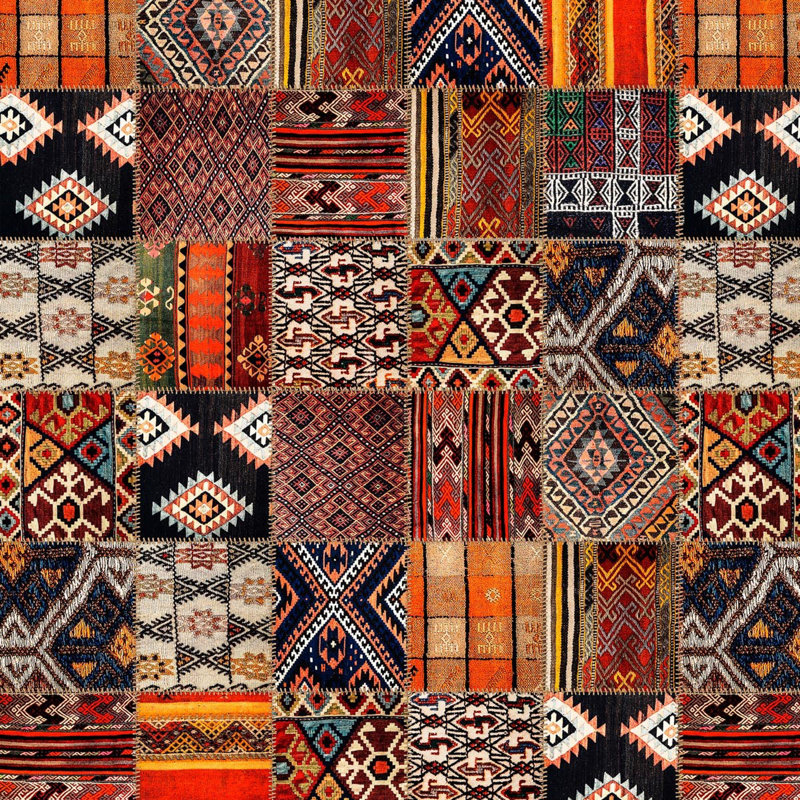 Tapis ivoire en polyester tissé à la machine Ivana, Rectangle 2 pi 7 po x 4 pi 11 po