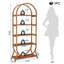 Versatile Display Rack,5-Tier Bookshelf,Compact Arched Bookcase