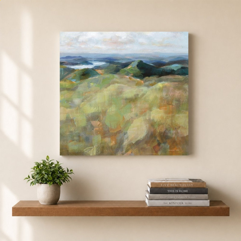 «Above the Lakes» par Danhui Nai - impression sur toile, 36 po x 36 po, Wrapped Canvas, Ne s’applique pas