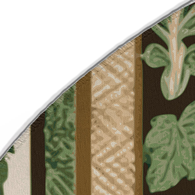 Tapis d'intérieur et d'extérieur vert Nature, Rond 5 pi