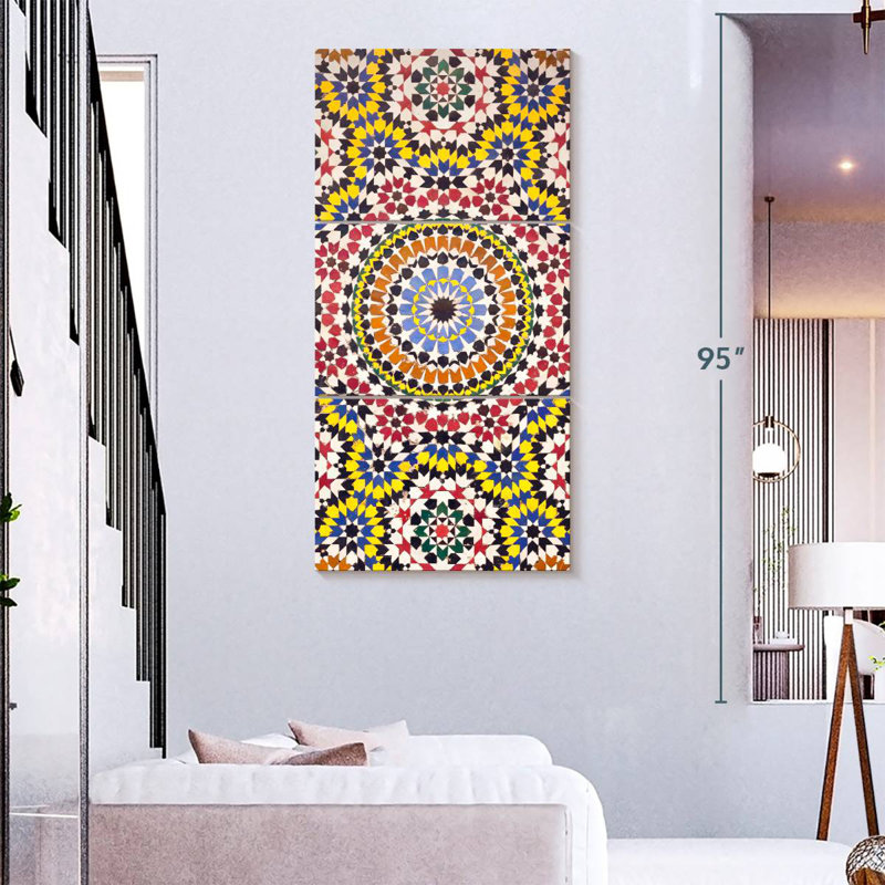 Zellige mosaïque, H 75 po x l 36 po