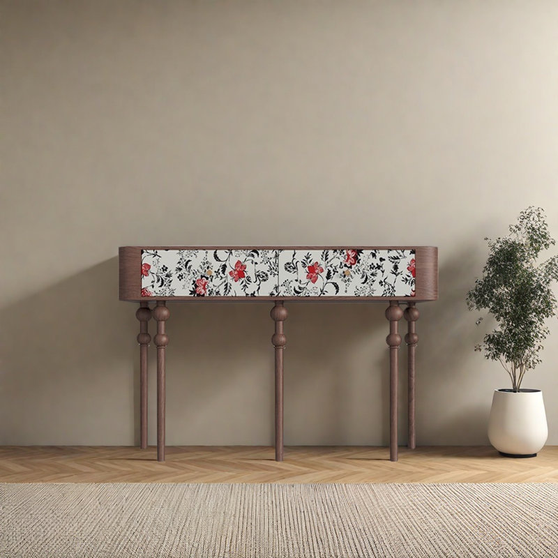 Console Retro Minimalist Elegant, Brun